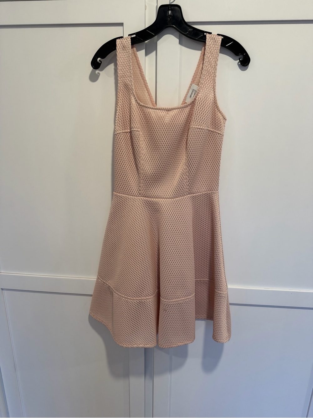 Mystic Sleeveless Textured Mini Dress in Pale Pink